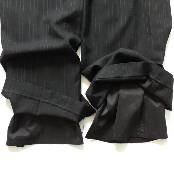 Ann Taylor Wool Blend Pinstripe Trousers Black Size 6 - Picture 7 of 11